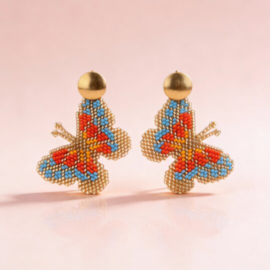 Aretes miyuki - Mariposa de colores