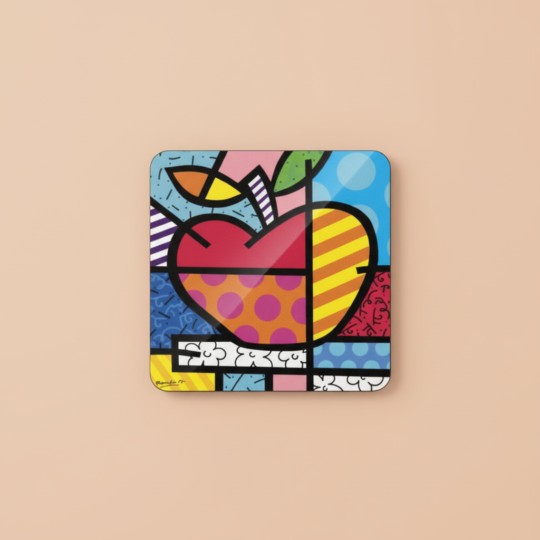 Portavasos en MDF resinado - Manzana BRITO