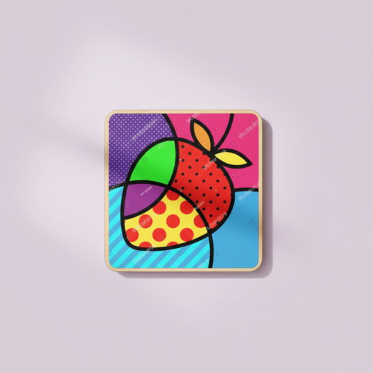 Portavasos MDF resinado -Pera Manzana